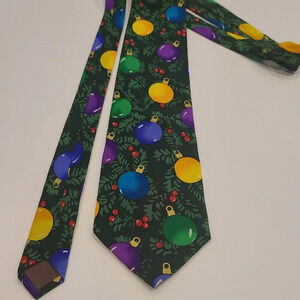 Lillian Vernon  1993  Christmas Ornament print men's tie